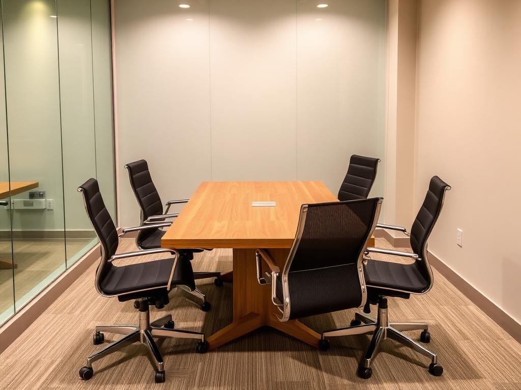 Shared conference room available to the Forest Park office suite tenant